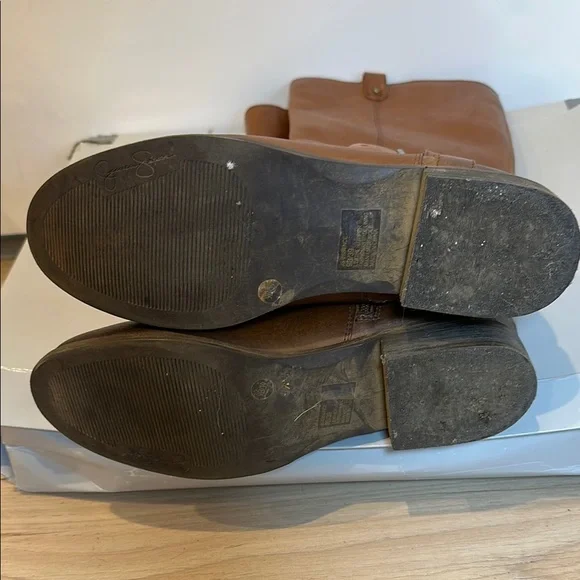 Jessica Simpson Brown Leather Knee-High Boots - Picture 5 of 11